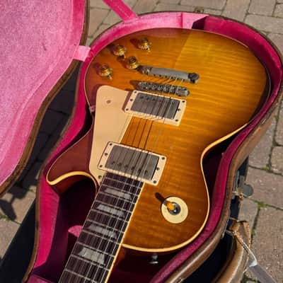 Immagine Gibson Murphy Lab Custom R9 1959 Les Paul Standard Reissue Heavy Aged Golden Poppy Burst LPR59HAGPBNH1 - 2