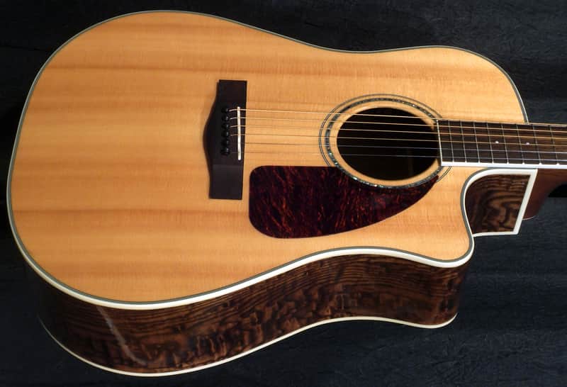 Fender CD220SCE Ash Burl Acoustic Electric Guitar Natural with