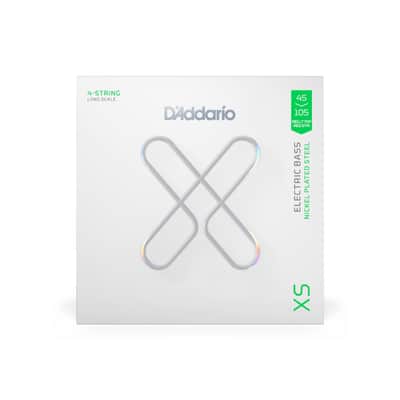 D'Addario XSB45105 XS Nickel Coated Electric Bass Strings - Regular Light Top / Medium Bottom (45 - 105)