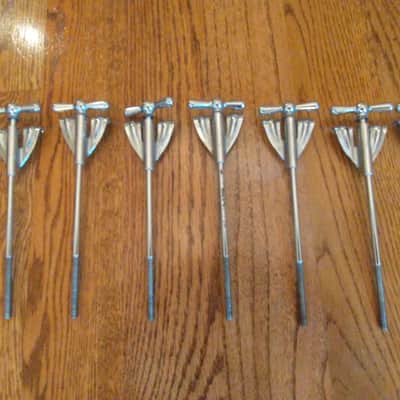 Ludwig Lot 2: (8) vintage Club Date bass drum tension rods & claws, 1960s all excellent! image 3