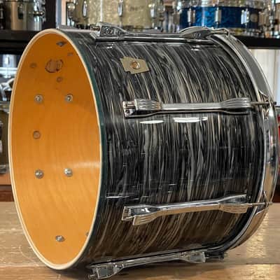 90's Ludwig Classic Maple Oyster Black Pearl 14/18/24 Mach Lug Drum Set image 22