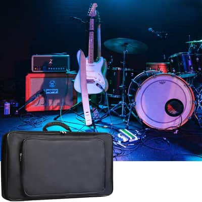 Guitar Effects Pedal Board Carry Bag, Guitar Portable Gig Bag Effects Pedal Case for Micro Controllers, Keyboards, and Multi-Effects Pedals, Carrying Bag Large Capacity Pocket Ideal for Guitar Lover image 3
