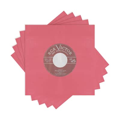 (100) Super Heavyweight Plastic Polylined Red Paper Inner Sleeves for 7 inch 45rpm Records - Archival Quality, Acid-Free, Static-Free - Premium Protection - #07IARE image 13