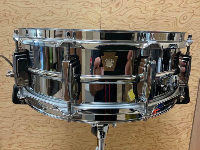 Ludwig LM400 Supraphonic 5x14" 10-Lug Aluminum Snare Drum 1985 - Present - Chrome-Plated image 1