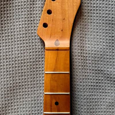 Guitar Mill Telecaster Neck 2026 - 1 pc Roasted Maple Aged Nitro + Gotoh Tuners & Bone Nut image 1