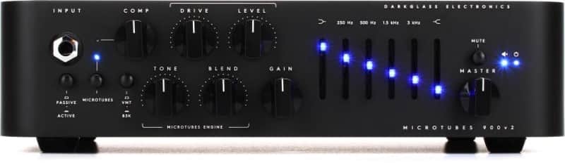 Darkglass Microtubes 900 v2 - 900-watt Bass Head - Black (MT900v2Bkd3)
