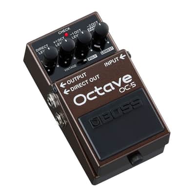 BOSS OC-5 Polyphonic Guitar and Bass Effect Octave Pedal with Range Knob, Mode Switch, and Direct Out Jack image 2