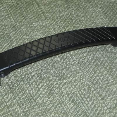 lite use (one mounting piece is broken) genuine Vox Black Plastic Dogbone Style Guitar Amplifier Handle with VOX logo and Diamond Pattern [Black hard - but flexible Plastic /  Metal Nickel mounting pieces (1 mounting piece is broken) + screws (from 2000) image 13