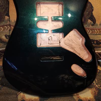 Cameleon Color Shifting Stratocaster Style Guitar Body Metallic Sparkle image 1