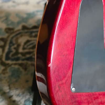 1986 PRS Custom 24 - Birds, Flame Top, Cherry Burst - w/ Case image 21