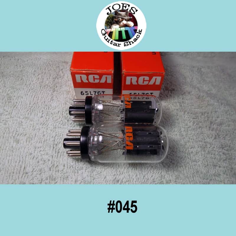 2-70's RCA 6SL7 GT Black Plate Coined Base Made in USA "O-Side Getter" Match Pair Duet Same Batch Strong Amp Amplifier Tubes Brand New in Box 0-Miles! 6SL7GT #045 image 1