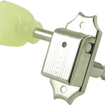 KD-3-NPK  Kluson® Traditional - 3+3 Single Ring Button - Single Line - Nickel Finish image 3