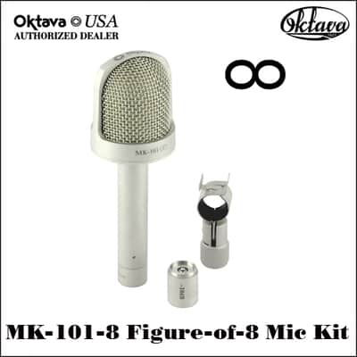 Oktava MK-101-8 Figure 8 Microphone Kit - 2026 - Silver - Brand New image 1