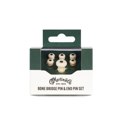 Martin APP0027 Genuine Bone Bridge Pin Set w/ Black Inlay image 2