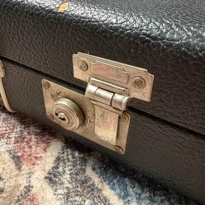 1970s-1980s Fender Mustang Musicmaster Lead I II III Vintage Black Tolex Hardshell Case! image 11