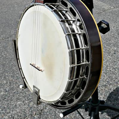 Vintage ​1963 G​ibson TB 100 4 String ​Tenor Banjo ​With ​Non-Original Banjo Gigbag - PV Music String Shop Inspected. Detailed, Setup with New Strings and Tested - Excellent Playing / Sounding / Looking Condition image 11