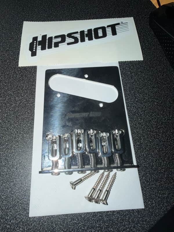 Hipshot Telecaster 6-Saddle Retrofit Bridge - 4-Hole Mount 2020s - Stainless Steel image 1