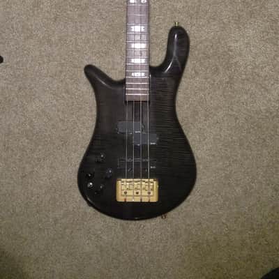 Left Handed Spector NS4CRFM Early-mid 90s Transparent Black image 1