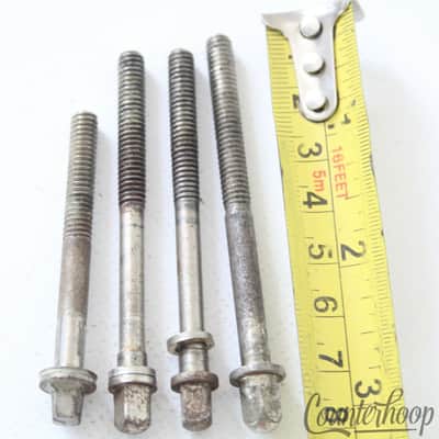 *Slingerland/Ludwig 4x Mixed Lot Tension T-Rods Nickel Vintage 50s Hardware USA* image 2