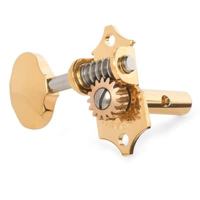 Waverly Guitar Tuners with Butterbean Knobs for Slotted Pegheads, Gold, 3L/3R image 2