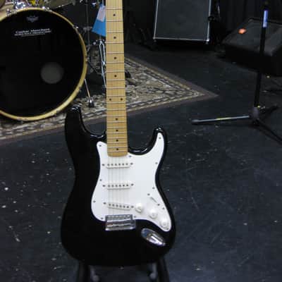 Vintage Bullet Squire Strat black with maple neck image 1