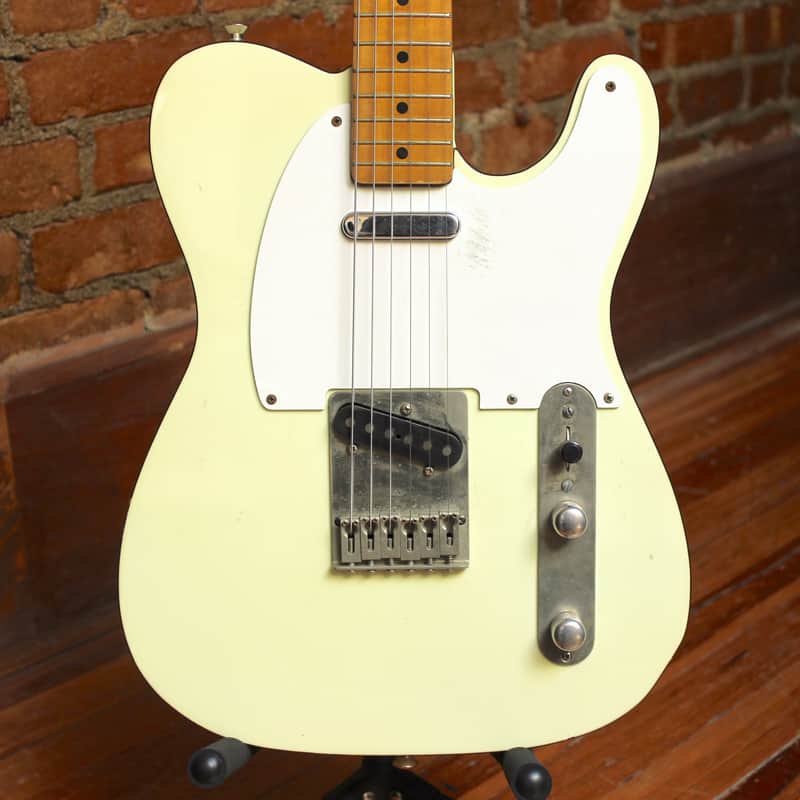 1980s ESP Tele Custom White w/ Black Binding