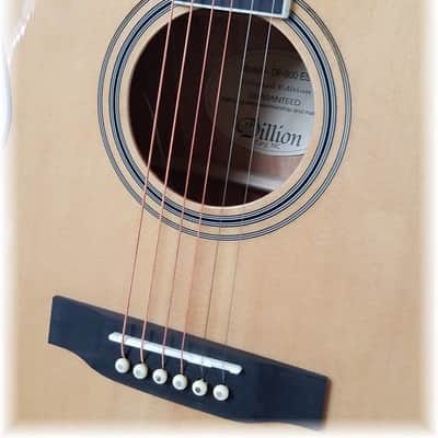 Dillion DF-900 ES Folk Size Acoustic Guitar Natural w/Case image 3