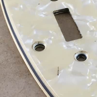 Aged Vintage Reissue USA Relic Pickguard Fender Mustang Guitar Aged Cream Pearl image 6