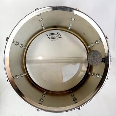 Ludwig 10x14"Stainless Steel Marching Snare Drum 8-Mach Lugs USA Vintage 70s P87 image 12