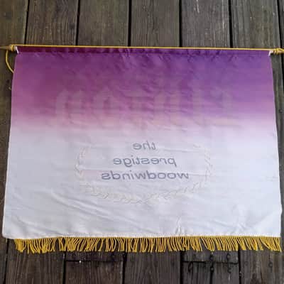 Vintage 1960's Linton Woodwinds Authorized Dealer Banner! Rare, Original Music Store Display Sign! image 6