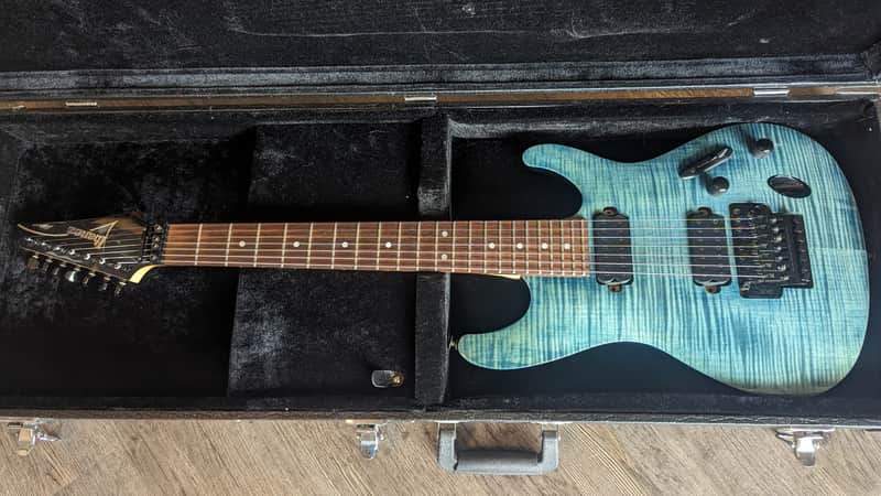 Ibanez S7420FM 1999-2000 - Translucent teal image 1