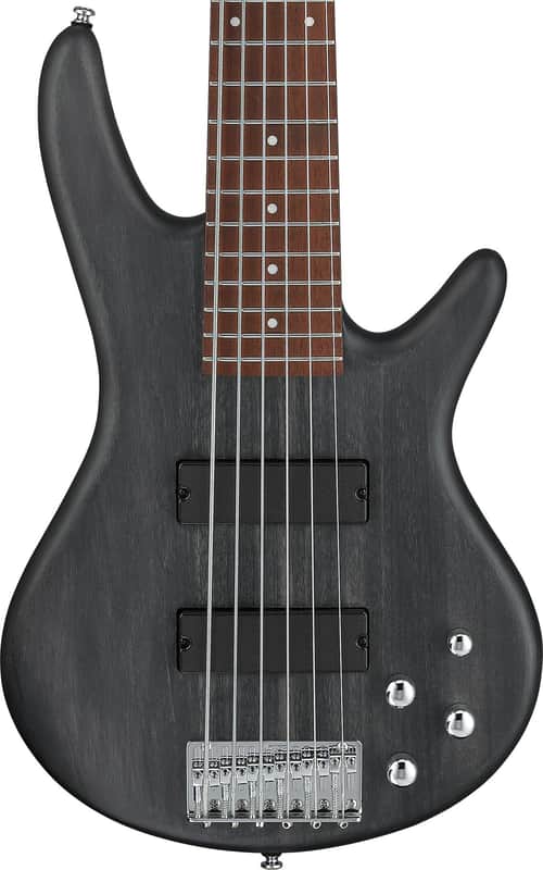 Ibanez Gio GSR206 6-string Electric Bass Guitar - Transparent Gray Flat image 1