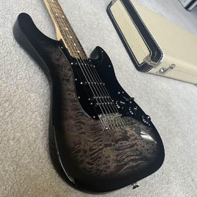 Fender QMT Pale Moon Ebony Stratocaster 2019 - Transparent Black Burst Plus Top image 6