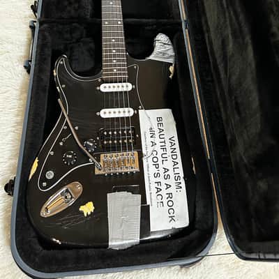 Kurt Cobain Vandalism Strat - Left Handed Custom Built Replica With Hard Shell Case image 3
