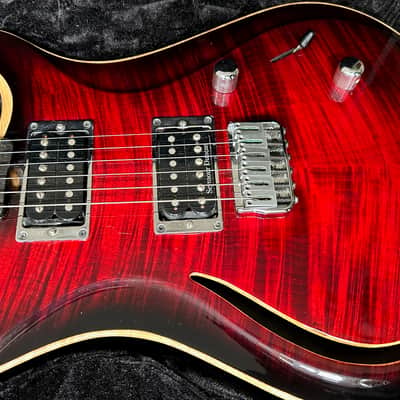 Brubaker K-4 NC (Nashville Custom) semi-hollow 2002 RED/BLACK Tiger Maple Semi Hollow w/ Hard Case image 17
