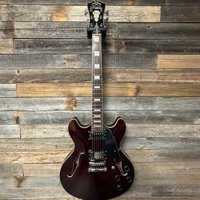 D'Angelico Premier DC Semi-Hollow Double Cutaway with Stop-Bar Tailpiece 2024 - Present - Burnt Red? image 8