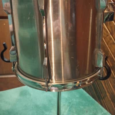Tama Rockstar Made in Japan 12"(diameter)x11"(depth) Tom 1980's - Brushed chrome/Aluminum image 1