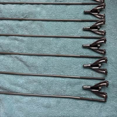 Ludwig 8 Bass Drum Bow Tie Tension Rods and Claws - Transition Badge era 50s 60s - Nickel image 8