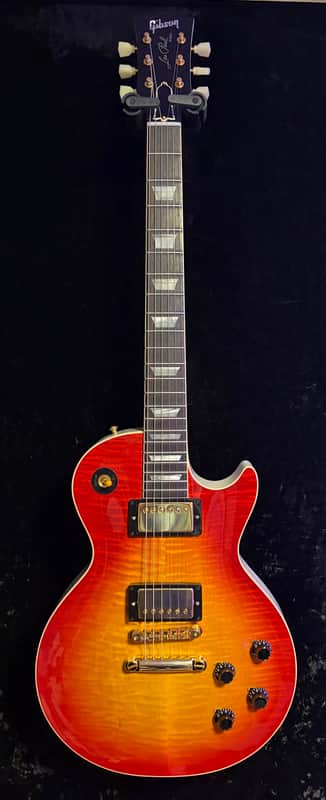 Gibson Custom Les Paul 59 2025 - Cherry burst, TV alpine white back/sides gloss image 1