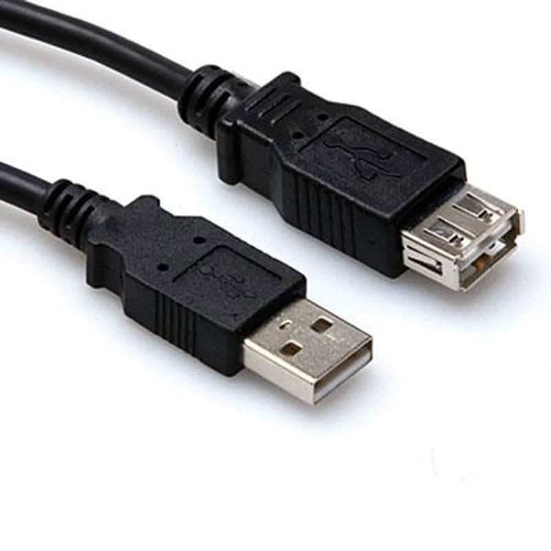 Hosa USBExt10 USB-210AF USB Cable Type A Male to Female - 10' image 1