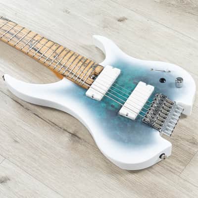 Mint Legator G8FOD Ghost Overdrive Headless Multi-Scale 8-String Guitar, Pale Moon Ebony, Arctic Blu image 2