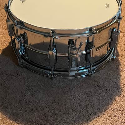 Ludwig LM402 Supraphonic 6.5x14" 10-Lug Aluminum Snare Drum 1985 - Present - Chrome-Plated image 5