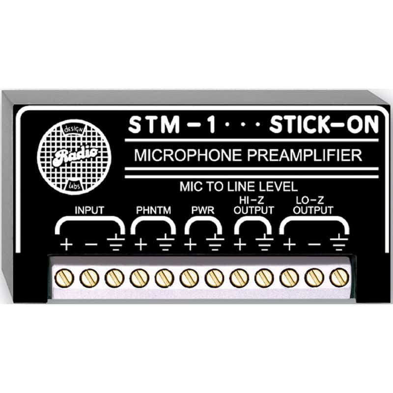 RDL STM-1 Single Channel Microphone Preamplifier Stick-On Design image 1
