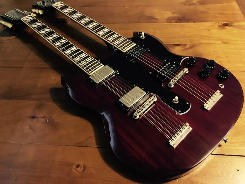 Burny Fernandes Japanese RSG-140 Jimmy Page Double Neck SG 1990's