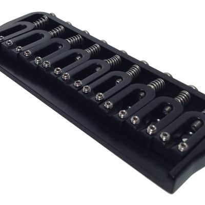 Hipshot 41090B 9-String Hardtail Fixed Electric Guitar Bridge .125" - BLACK image 1