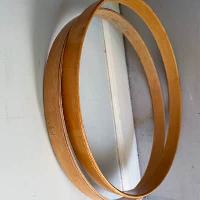 Vintage Ludwig 20” Natural Maple Bass Drum Hoops image 3