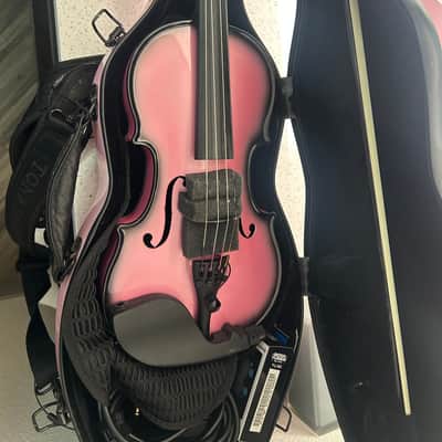 Glasser Carbon Composite 4/4 violin outfit Pink great shape image 1