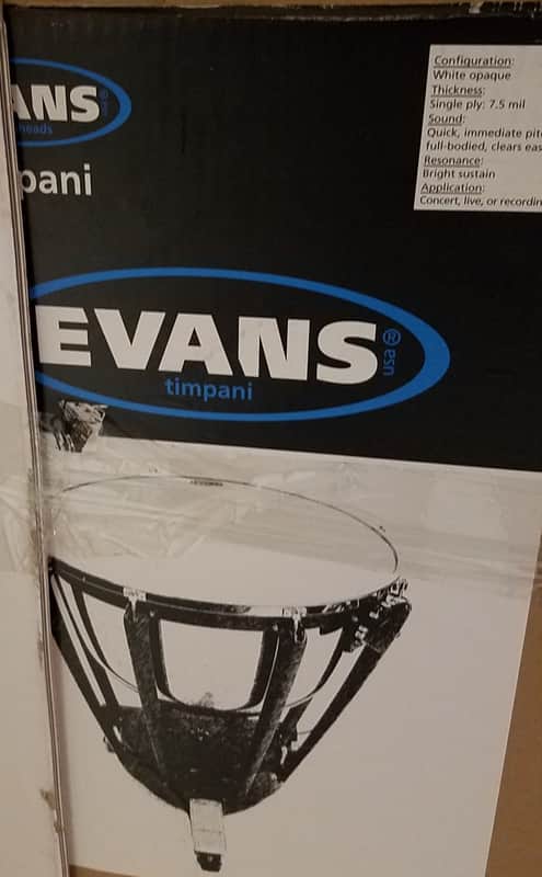 2 Evans Evans Strata Series Timpani Drum Heads, 36 inch White/Opaque image 1