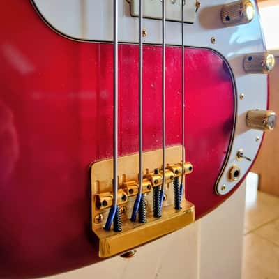 1982 Fender Precision Special Bass with Rosewood Fretboard - Candy Apple Red image 6