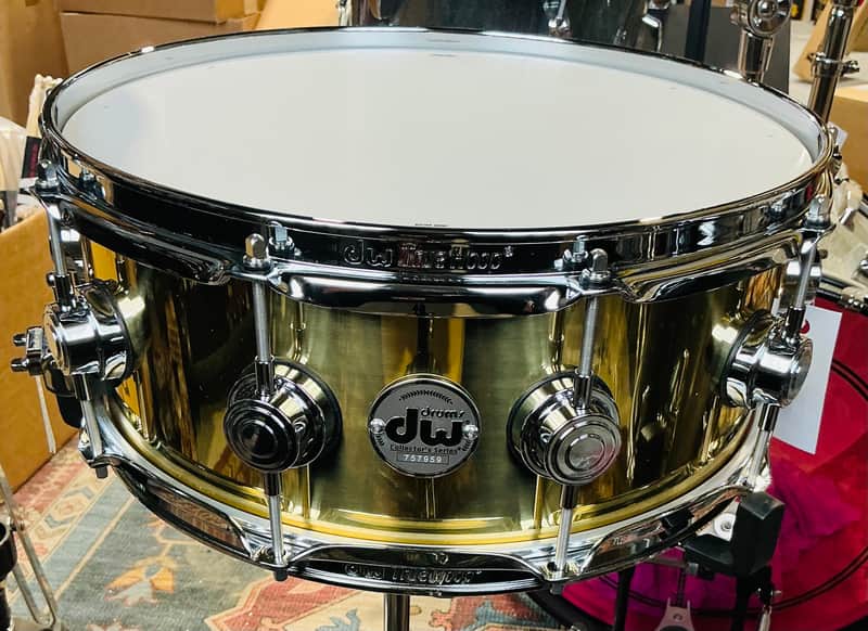 DW Collectors Series 5.5x14 Bell Brass Snare Drum - Polished Brass image 1